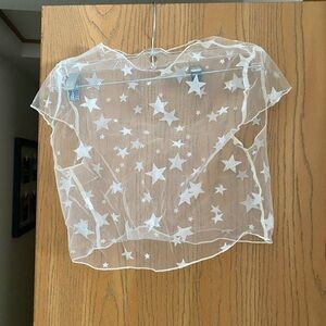 Sheer Star Patterned Top